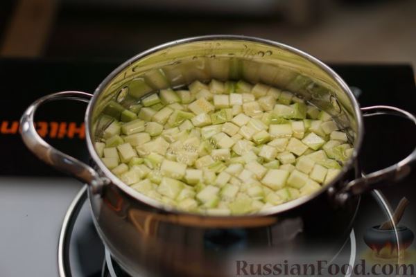 Кабачковый суп-пюре с плавленым сыром