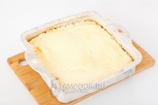 Творожная запеканка с яблоками без манки и муки